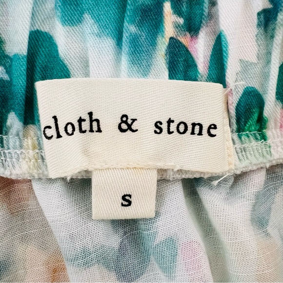 ANTHROPOLOGIE Cloth & Stone Watercolor Floral Mini Skirt Size S - Picture 7 of 8